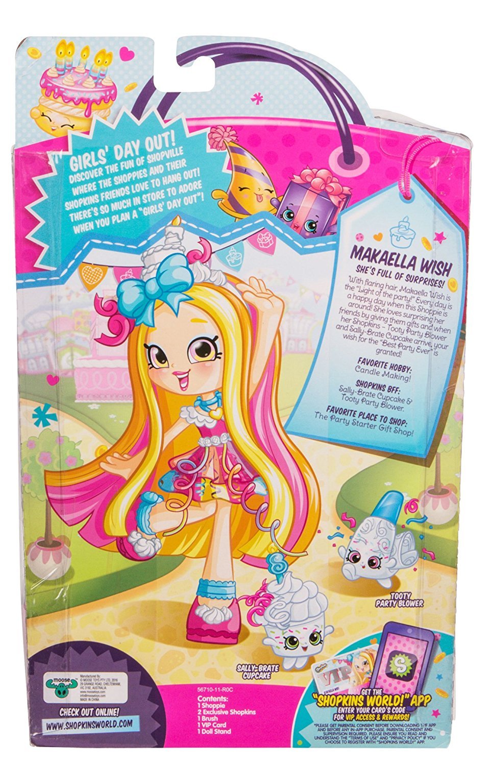 SHOPKINS SHOPPIES S4 SINGLE PACK W1 MAKAELLA WISH