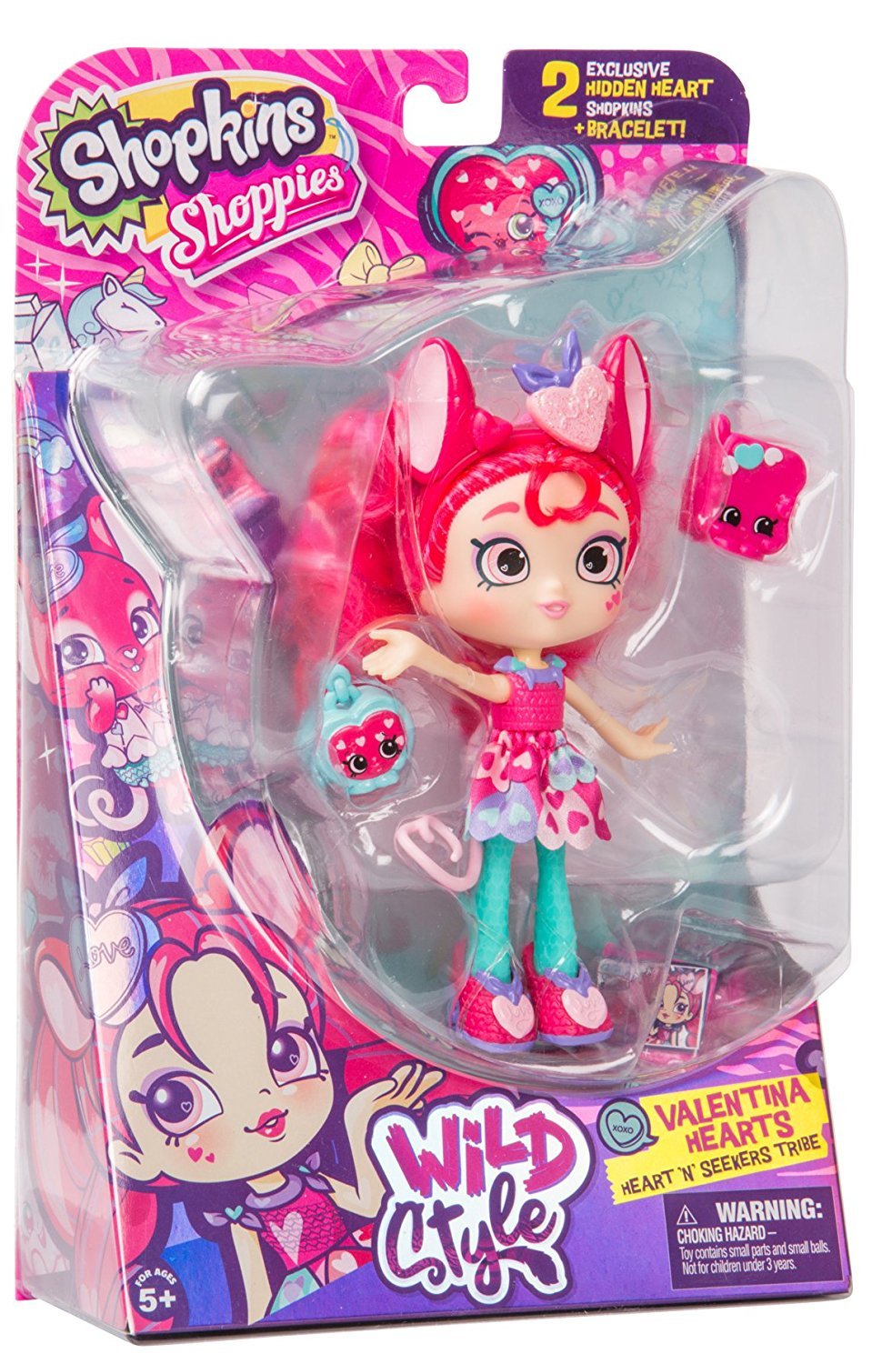 SHOPKINS SHOPPIES S9 WILD STYLE SINGLE PACK W2 VALENTINA HEARTS