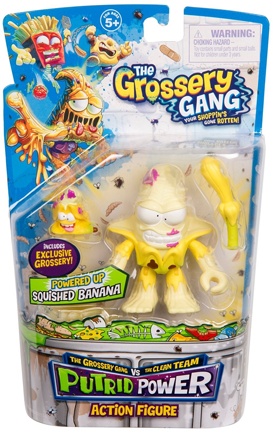 THE GROSSERY GANG S3 W2 PUTRID POWER FIGURE SQUISHED BANANA