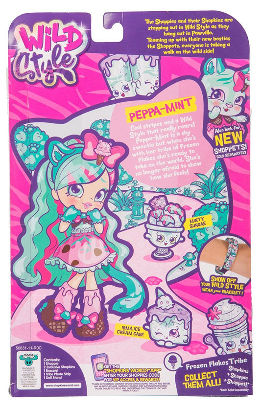SHOPKINS SHOPPIES S9 WILD STYLE SINGLE PACK W2 PEPPA-MINT