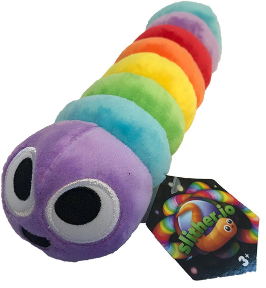 SLITHER.IO 8" BENDABLE PLUSH RAINBOW