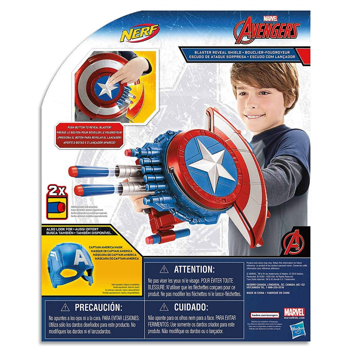Marvel Avengers Captain America Blaster Reveal Shield