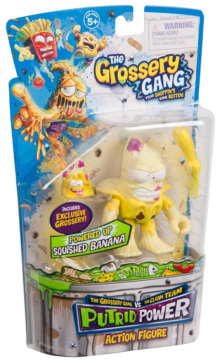 THE GROSSERY GANG S3 W2 PUTRID POWER FIGURE SQUISHED BANANA