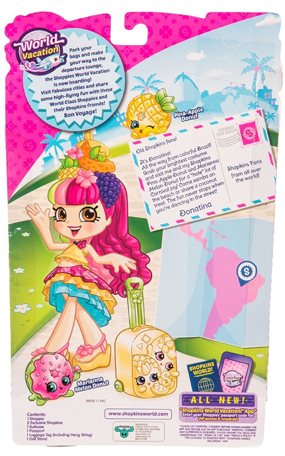 SHOPKINS SHOPPIES S8 W3 THEMED DOLL SINGLE PACK DONATINA