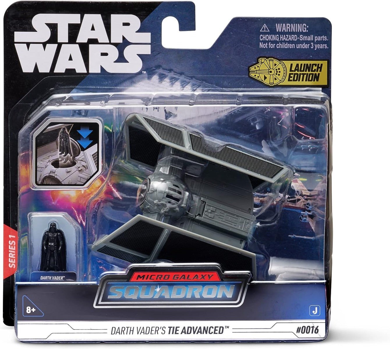 STAR WARS Medium Vehicle (5" Vehicle & Figure) Darth Vader's Tie Advanced