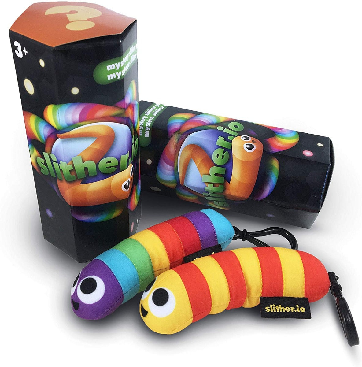SLITHER.IO S1 BLIND BOX PLUSH W/ CLIP (SET OF 5)