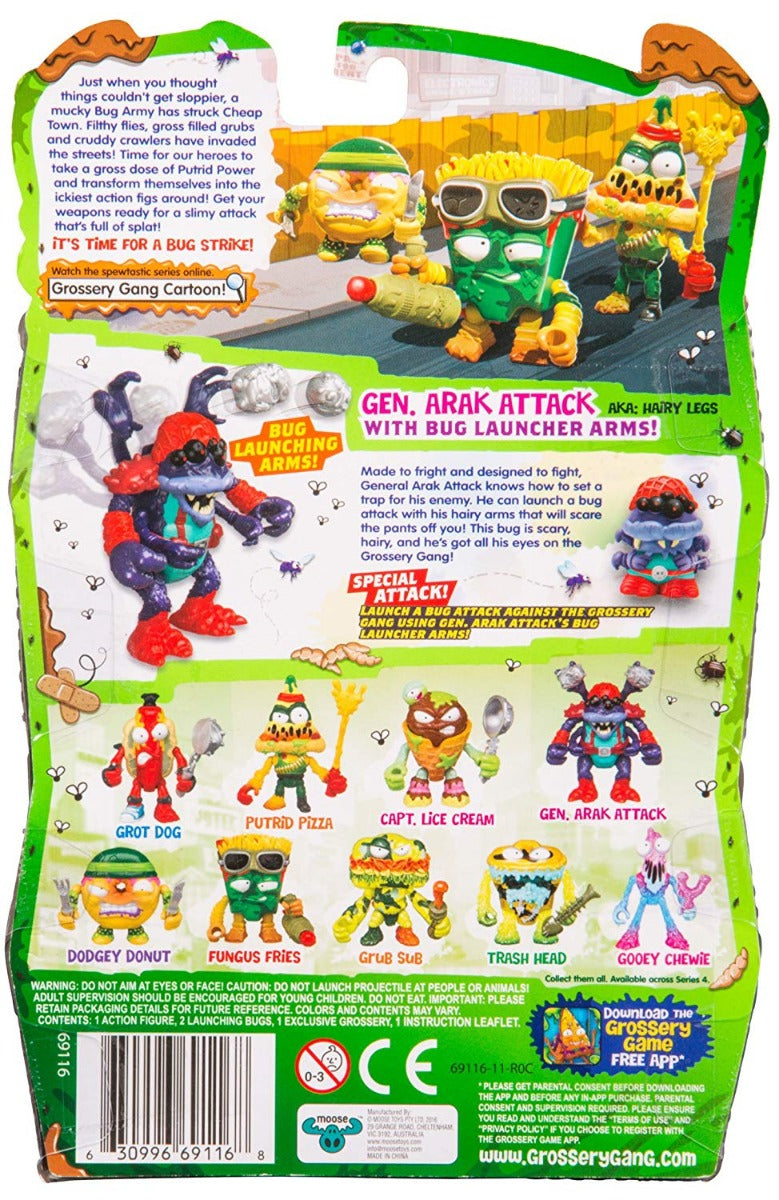 THE GROSSERY GANG S4 W2 BUG STRIKE ACTION FIGURE GEN. ARAK ATTACK