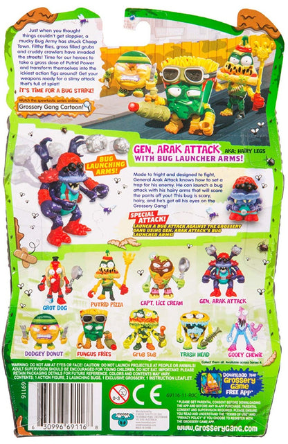 THE GROSSERY GANG S4 W2 BUG STRIKE ACTION FIGURE GEN. ARAK ATTACK