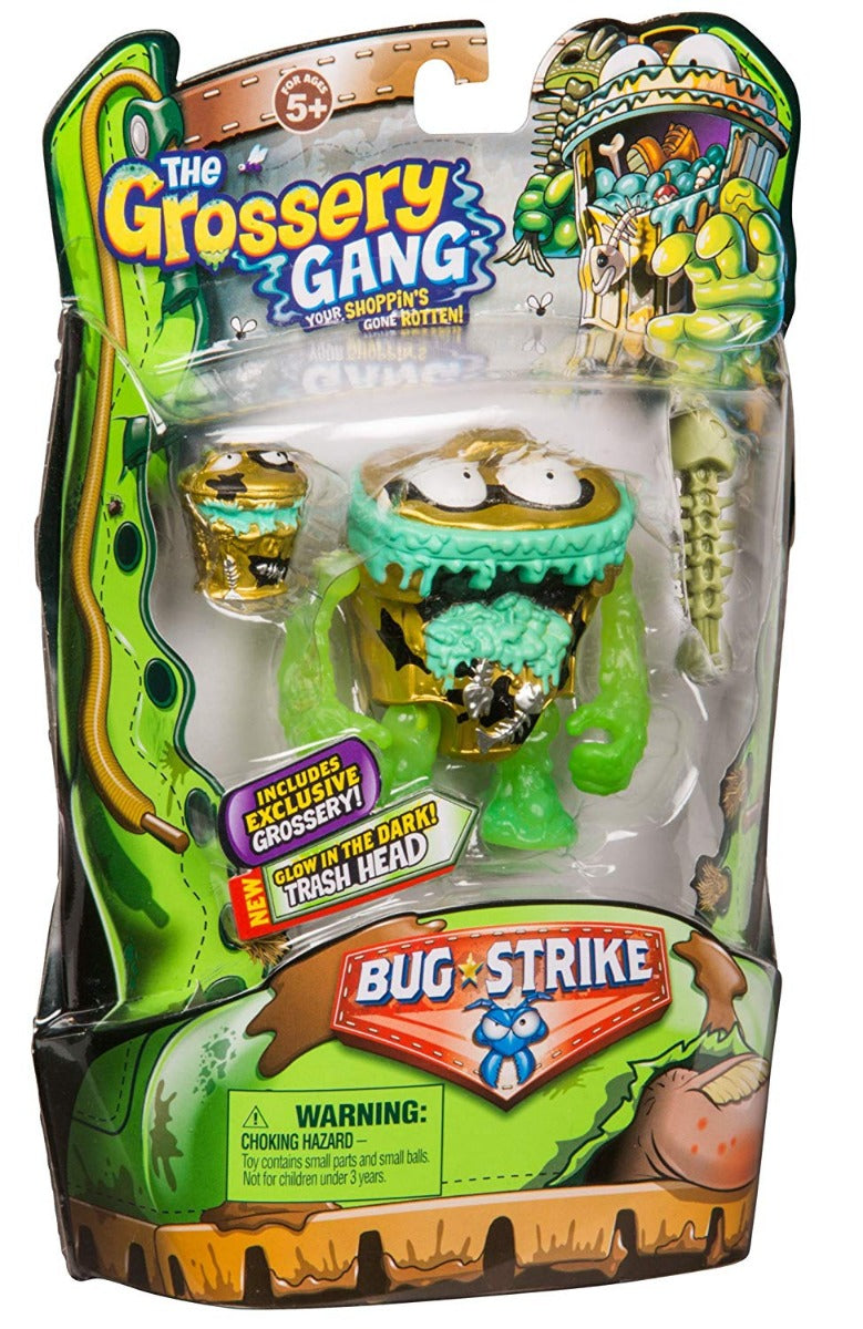 THE GROSSERY GANG S4 W2 BUG STRIKE ACTION FIGURE TRASH HEAD