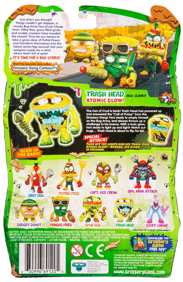 THE GROSSERY GANG S4 W2 BUG STRIKE ACTION FIGURE TRASH HEAD