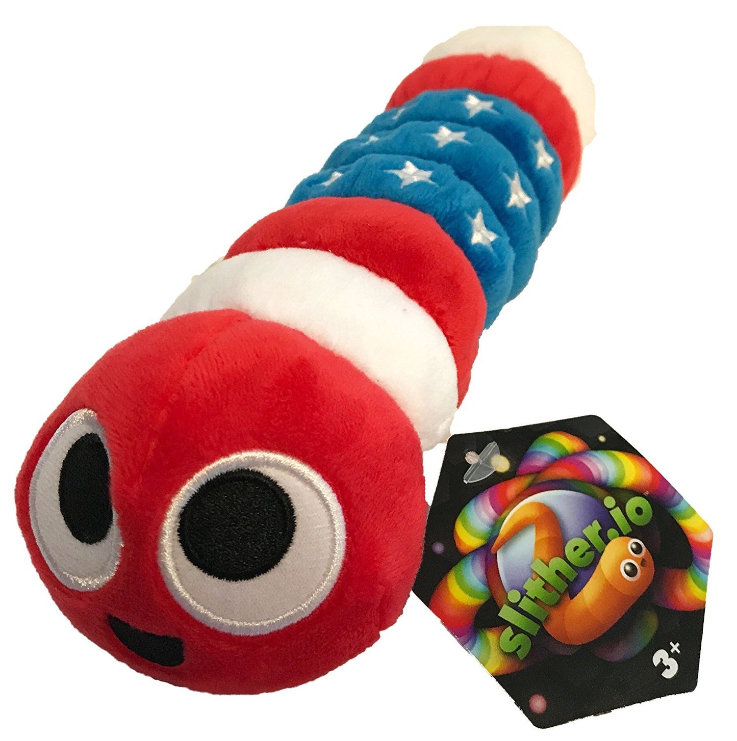 SLITHER.IO 8" BENDABLE PLUSH AMERICAN FLAG
