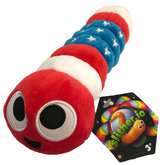 SLITHER.IO 8" BENDABLE PLUSH AMERICAN FLAG