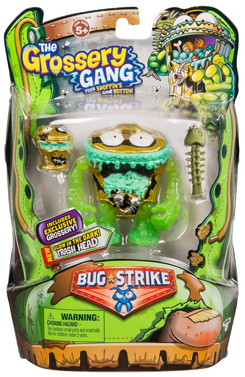 THE GROSSERY GANG S4 W2 BUG STRIKE ACTION FIGURE TRASH HEAD