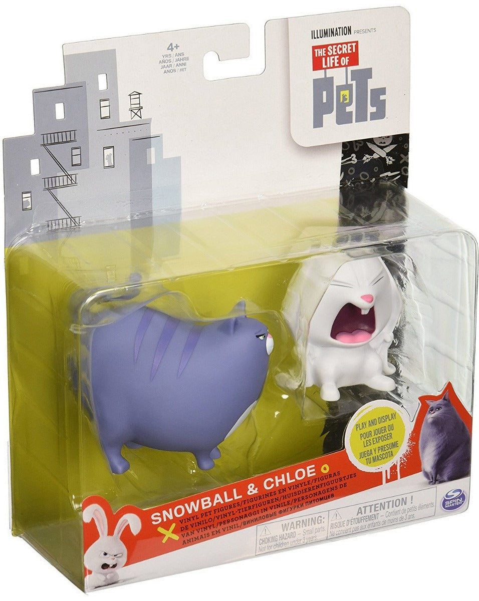 SECRET LIFE OF PETS VINYL PET FIGURES 2-PACK SNOWBALL & CHLOE