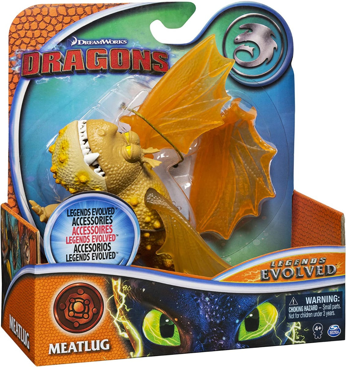 DREAMWORKS DRAGONS LEGENDS EVOLVED DRAGON ACTION FIGURE (MEATLUG)