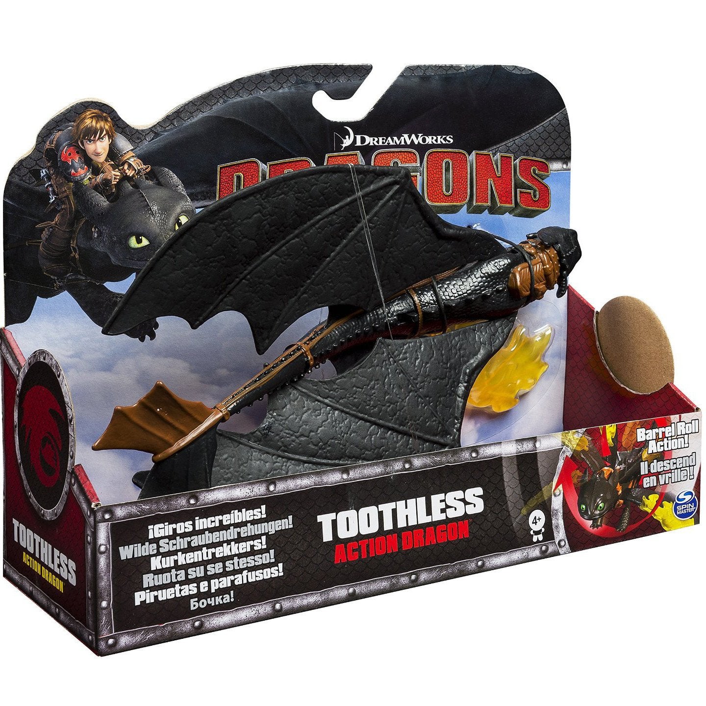 DREAMWORKS DRAGONS TOOTHLESS ACTION DRAGON (Barrel Roll 2015)