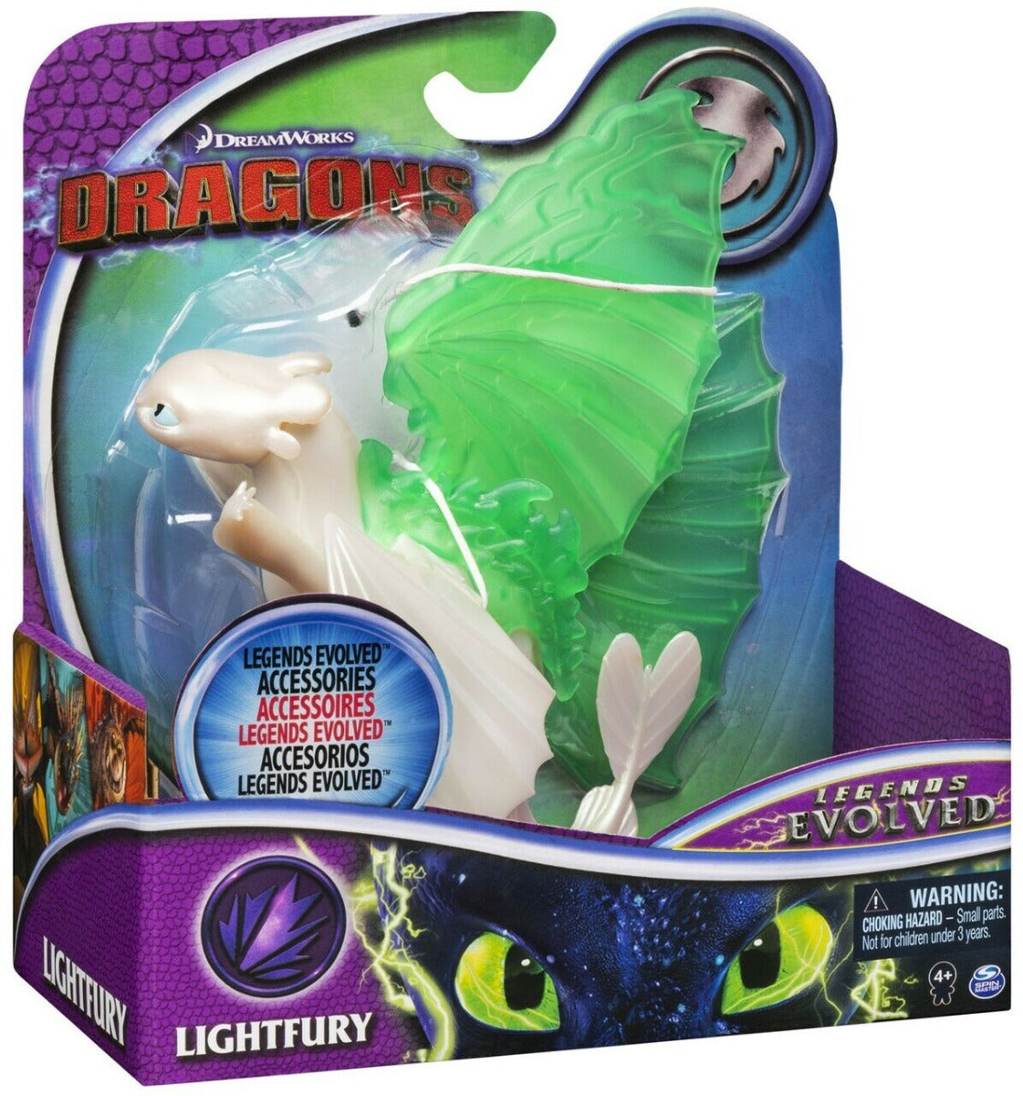 DREAMWORKS DRAGONS LEGENDS EVOLVED DRAGON ACTION FIGURE (LIGHTFURY)