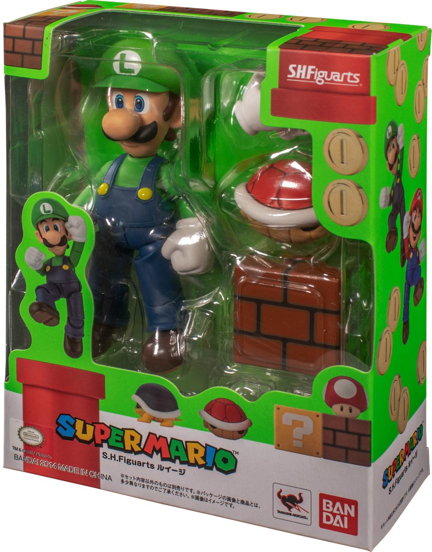 SUPER MARIO S.H.FIGUARTS LUIGI ACTION FIGURE