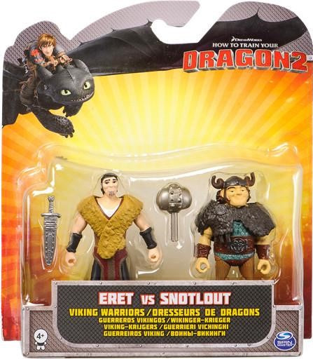 HOW TO TRAIN YOUR DRAGON 2 ERET & SNOTLOUT VIKING WARRIORS 2-PACK