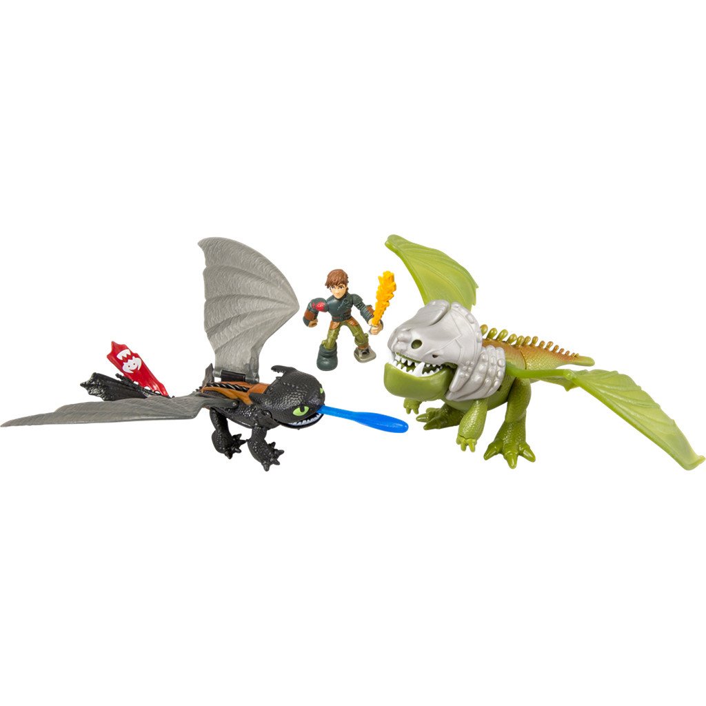 DREAMWORKS DRAGONS TOOTHLESS & HICCUP VS ARMORED DRAGON 3-PACK (2014)