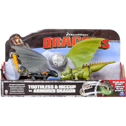DREAMWORKS DRAGONS TOOTHLESS & HICCUP VS ARMORED DRAGON 3-PACK (2014)