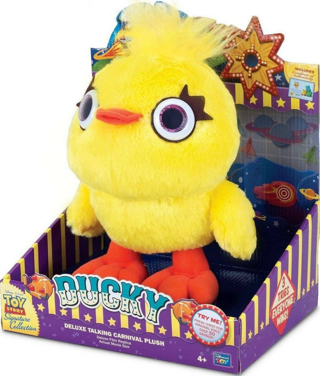 TOY STORY SIGNATURE COLLECTION DUCKY Deluxe Talking Carnival Plush