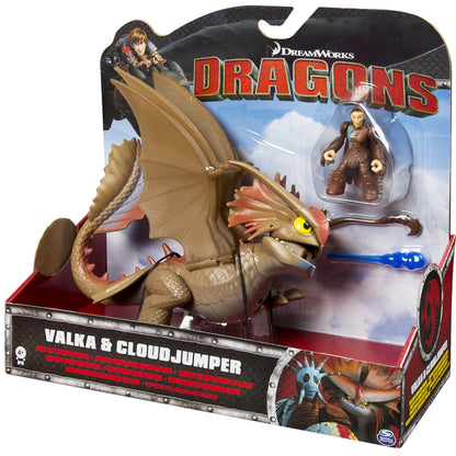 DREAMWORKS DRAGONS VALKA & CLOUDJUMPER DELUXE DRAGON RIDERS (UNMASKED)