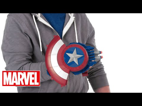 Marvel Avengers Captain America Blaster Reveal Shield