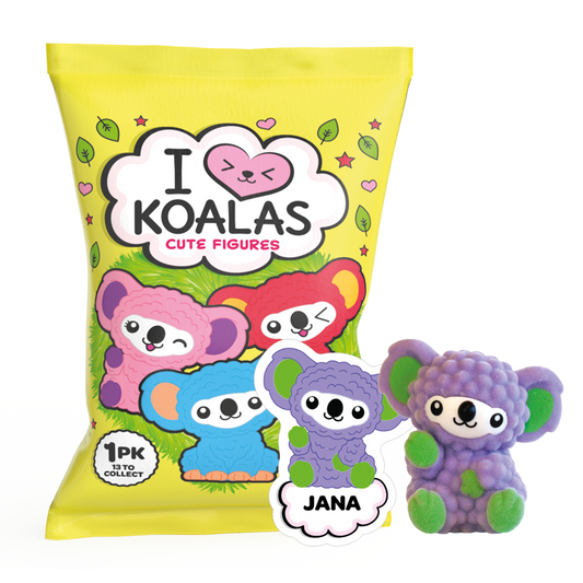 TOPPS I Love Koalas Cute Figures Display Box (12 Packets)