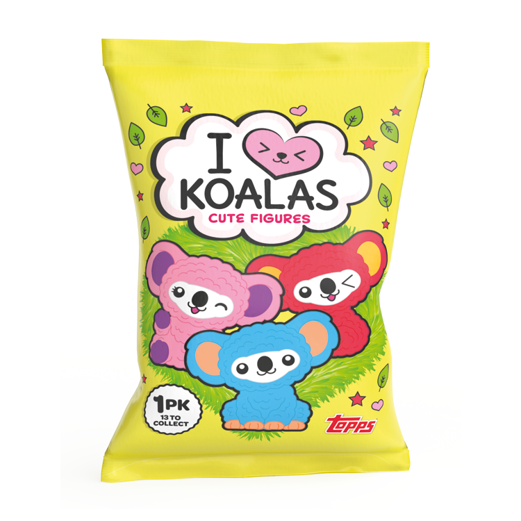 TOPPS I Love Koalas Cute Figures Display Box (12 Packets)