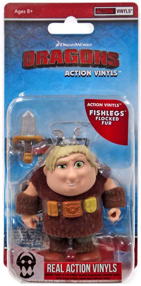 HTTYD HUMANS W1 ACTION VINYLS 3" FISHLEGS (FLOCKED FUR)