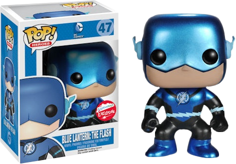 FUNKO POP! HEROES: THE FLASH VINYL FIGURES - Blue Lantern: The Flash Metallic