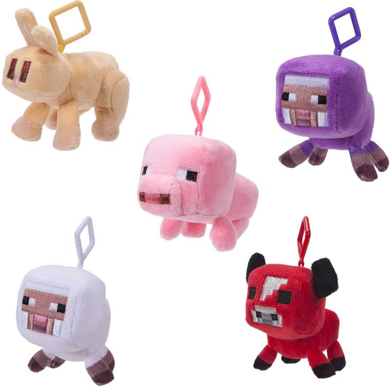 MINECRAFT CLIP PLUSH BABY PURPLE SHEEP