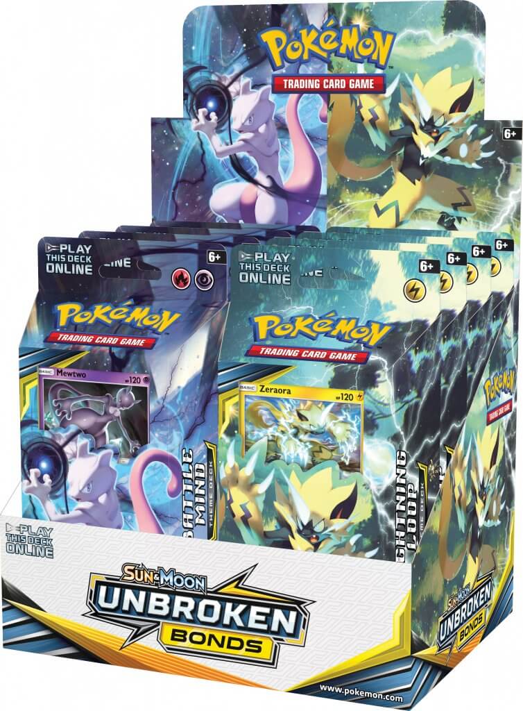 POKEMON TCG UNBROKEN BONDS THEME DECK DISPLAY