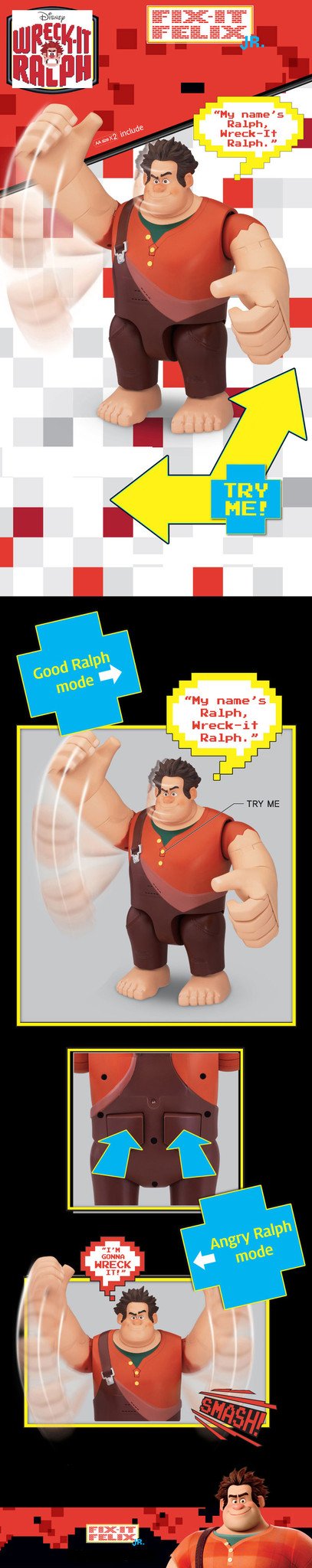WRECK-IT RALPH - RALPH TALKING ACTION FIGURE