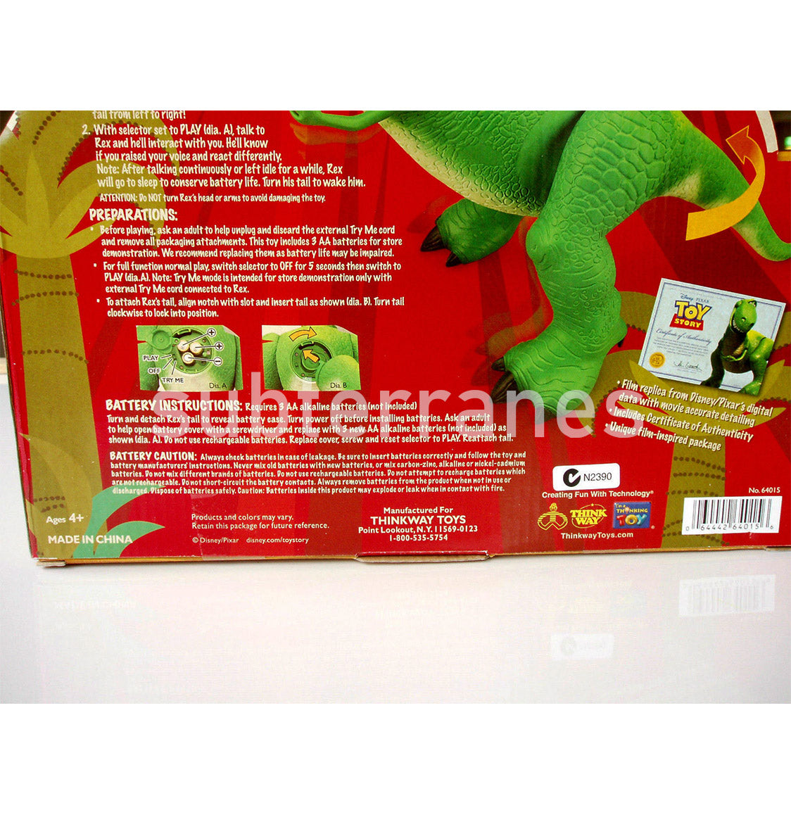 TOY STORY COLLECTION REX THE ROARR'N DINOSAUR