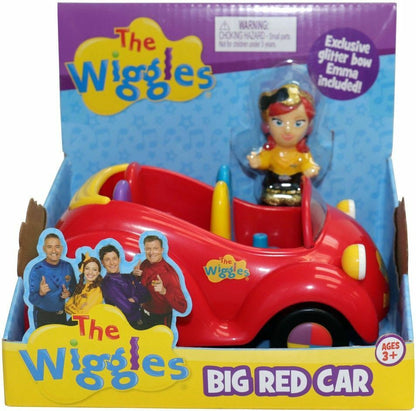 THE WIGGLES WIGGLY FIGURINES + BIG RED CAR (BUNDLE)