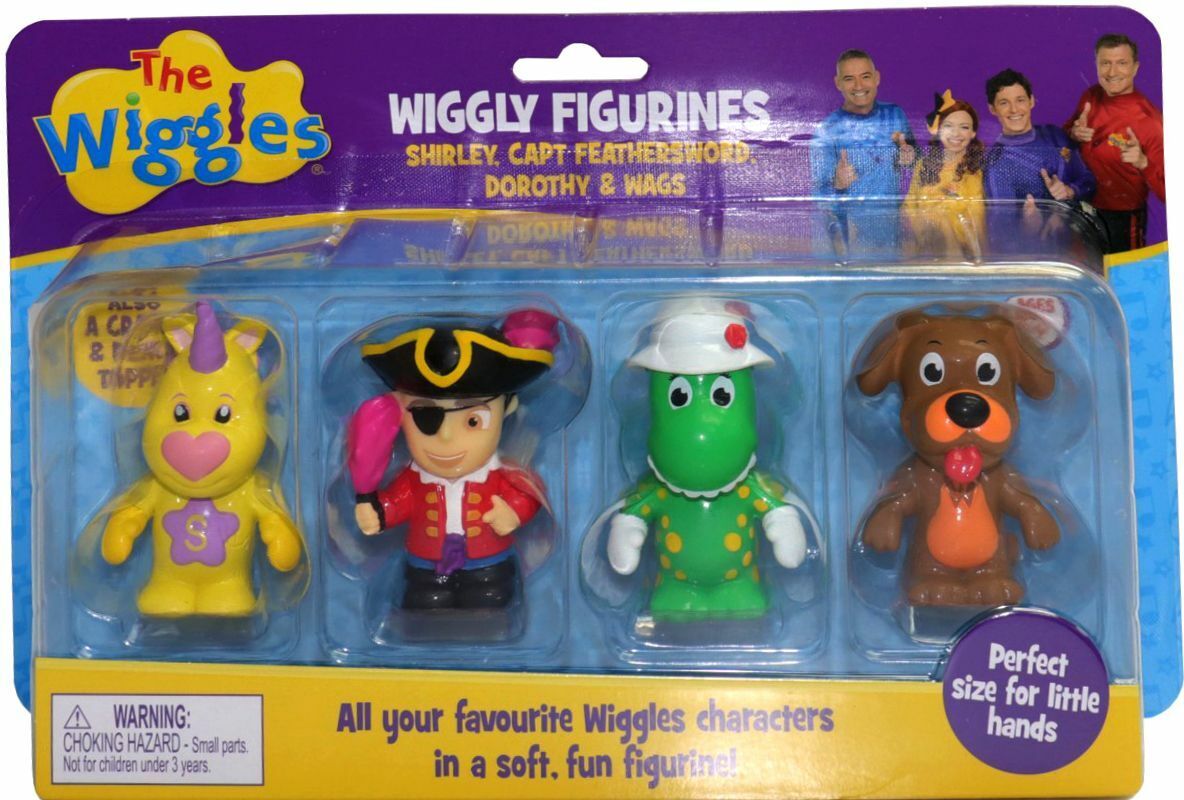 THE WIGGLES WIGGLY FIGURINES + BIG RED CAR (BUNDLE)