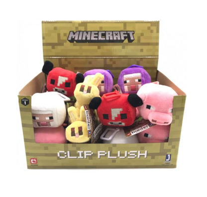 MINECRAFT CLIP PLUSH BABY PINK PIG