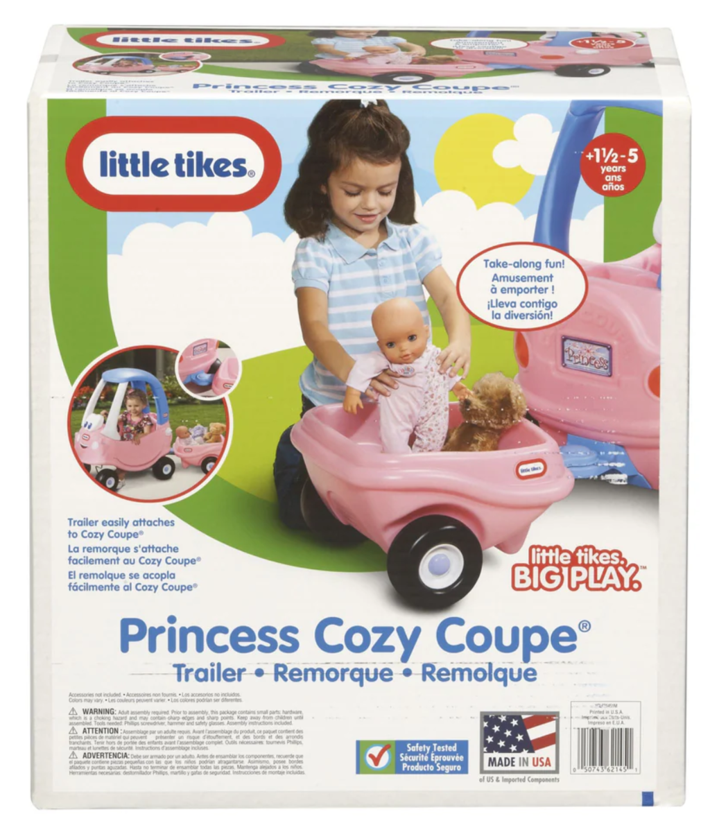 LITTLE TIKES Princess Cozy Coupe Trailer (Pink)