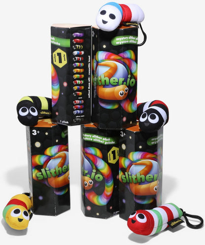 SLITHER.IO S1 BLIND BOX PLUSH W/ CLIP (SET OF 5)