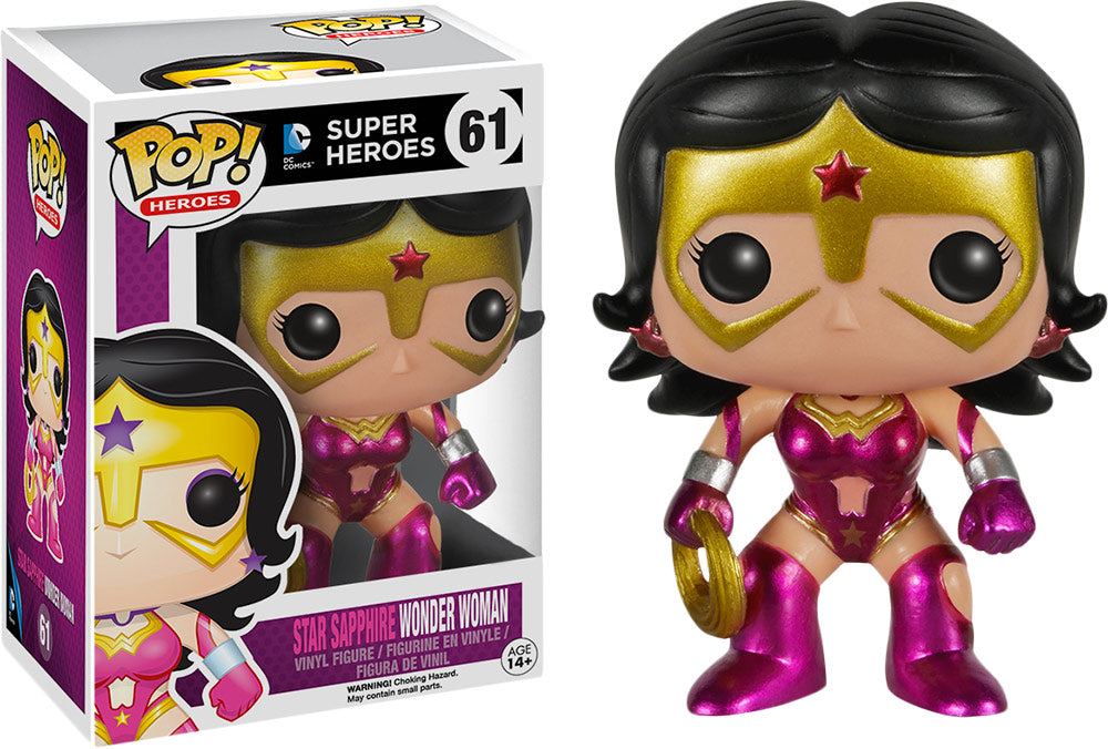 FUNKO POP! HEROES STAR SAPPHIRE WONDER WOMAN VINYL FIGURE (METALLIC)