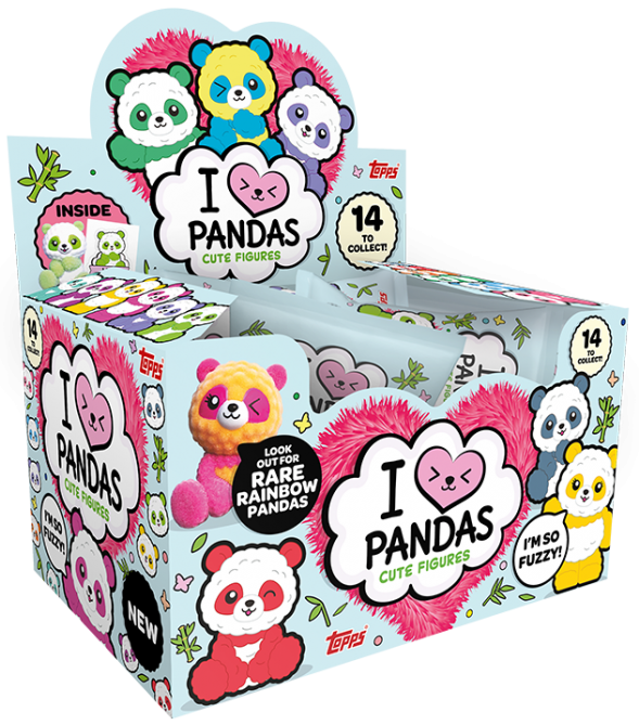TOPPS I Love Pandas Cute Figures Display Box (12 Packets)