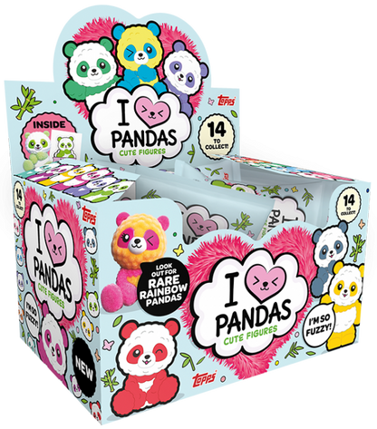 TOPPS I Love Pandas Cute Figures Display Box (12 Packets)
