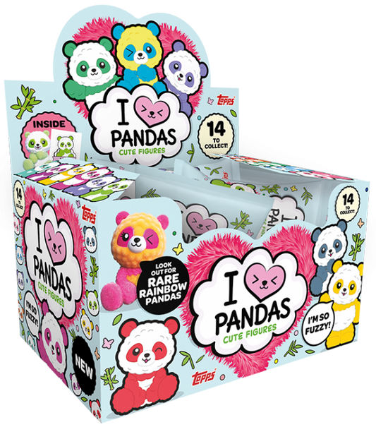 TOPPS I Love Pandas Cute Figures Display Box (12 Packets)