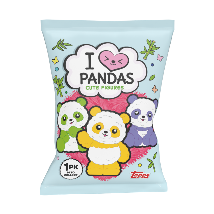TOPPS I Love Pandas Cute Figures Display Box (12 Packets)