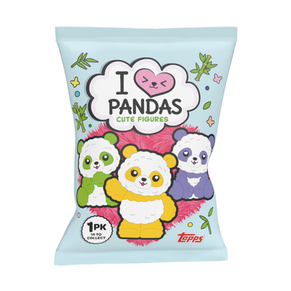 TOPPS I Love Pandas Cute Figures Display Box (12 Packets)