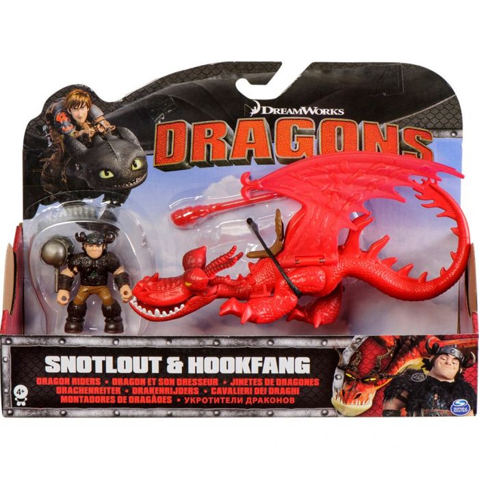 DREAMWORKS DRAGONS DRAGON RIDERS 2-PACK SNOTLOUT & HOOKFANG